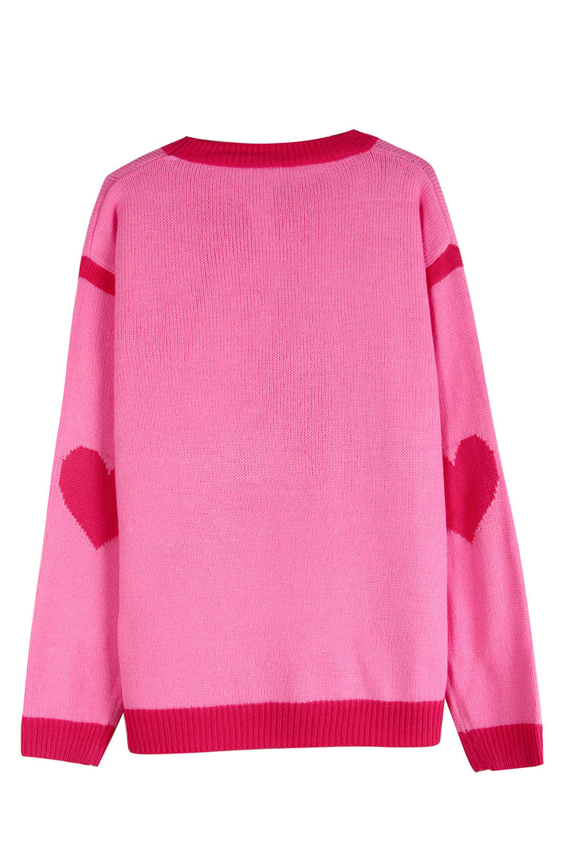 Heart Motif Relaxed Fit Sweater