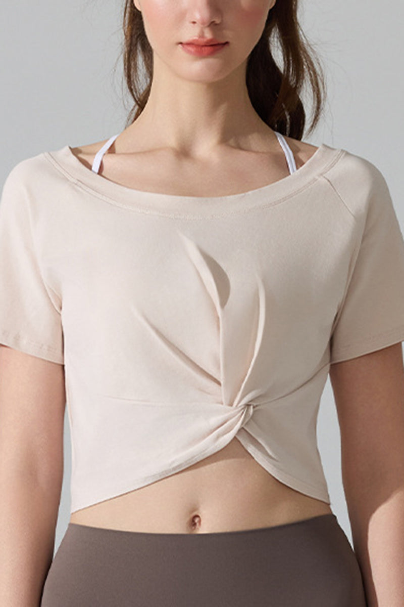 Twist Front Active Crop Top