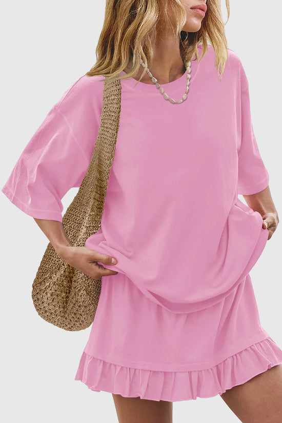 Ruffled Skirt and Loose Top Set