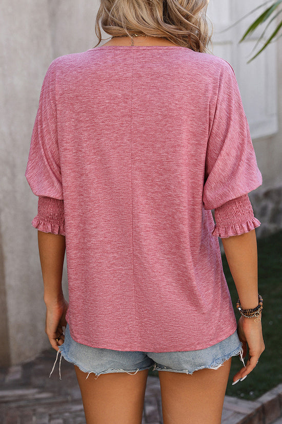 Chic V-Neck Puff Sleeve Top