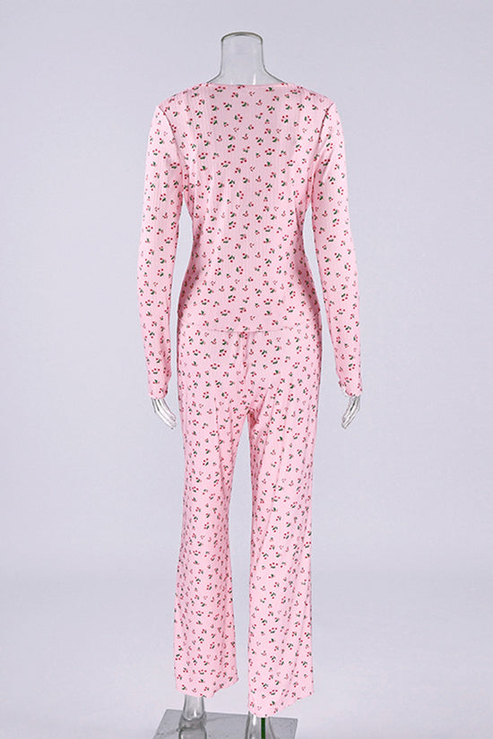 Floral Sleeveless Loungewear Set