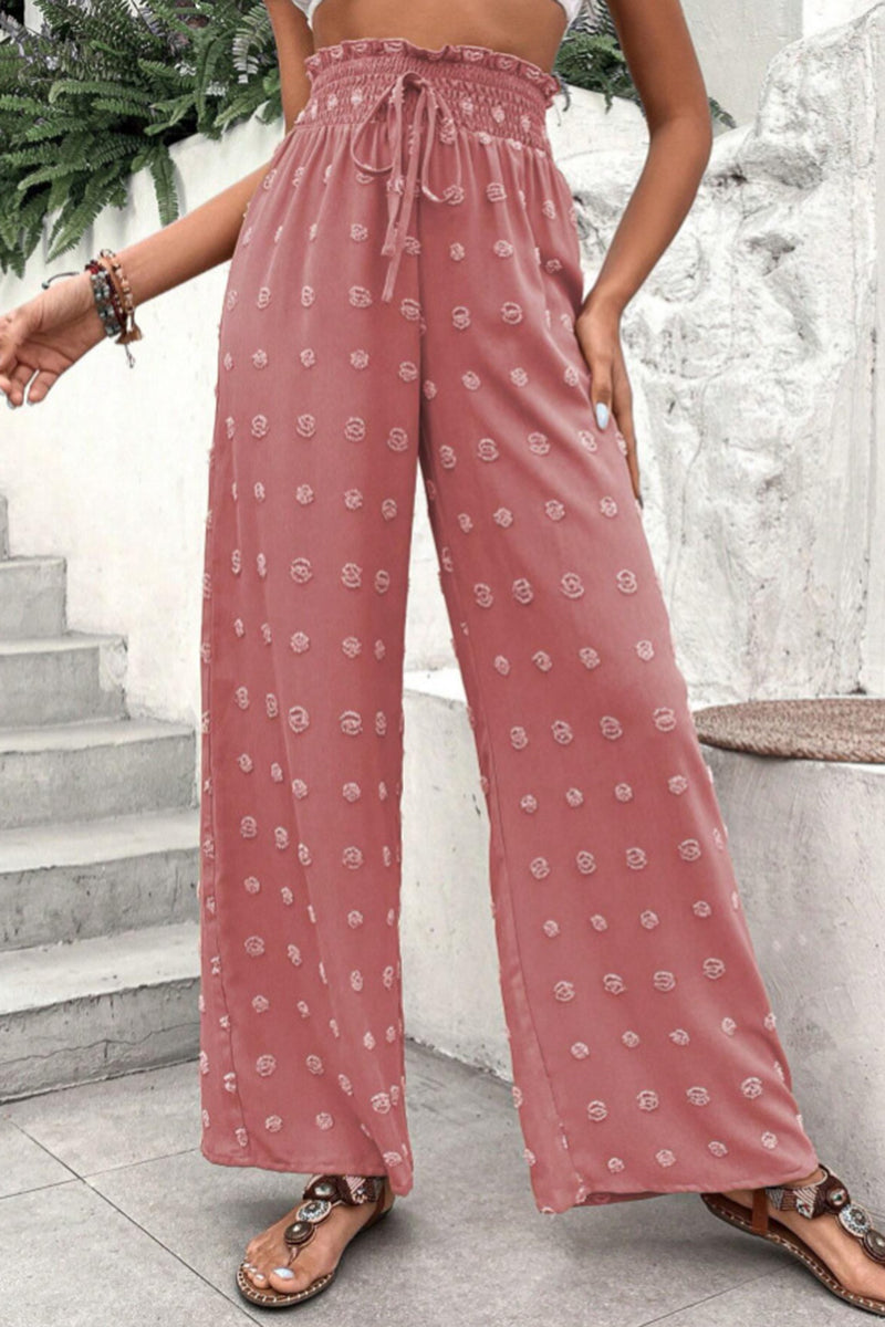 Bohemian High-Waist Wide-Leg Pants