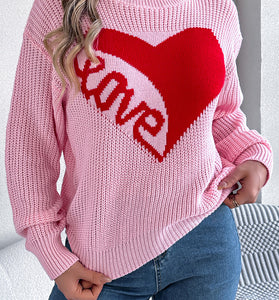 Heart Patterned Love Sweater