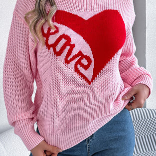 Heart Patterned Love Sweater