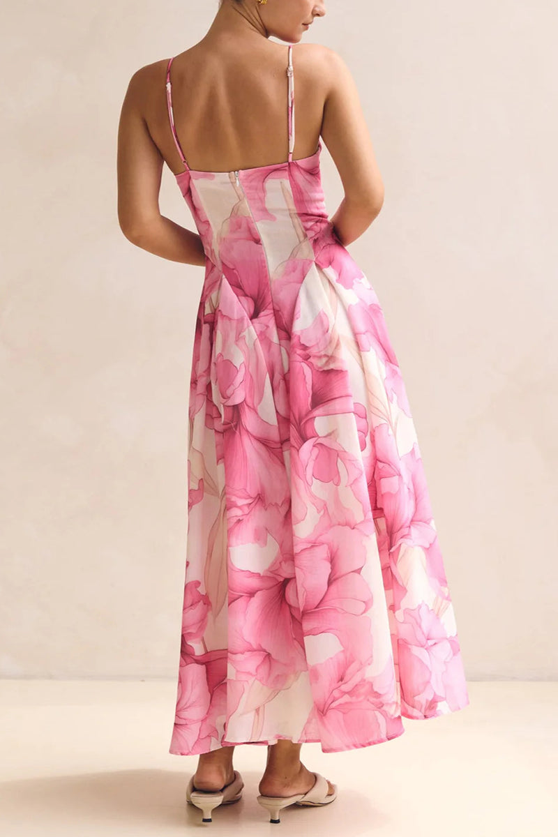 Floral Sleeveless Midi Dress