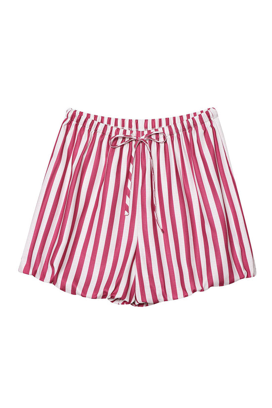 Bow-Front Striped Shorts