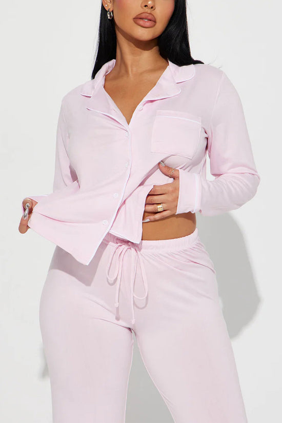 Relaxed Fit Long Sleeve Loungewear Set