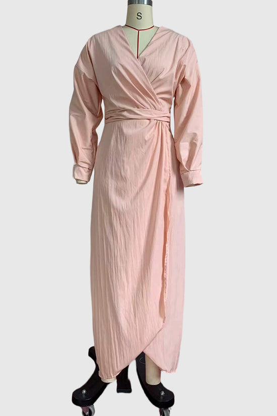 Elegant Draped Casual Maxi Dress