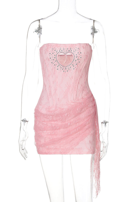 Heart Cutout Sleeveless Mini Dress