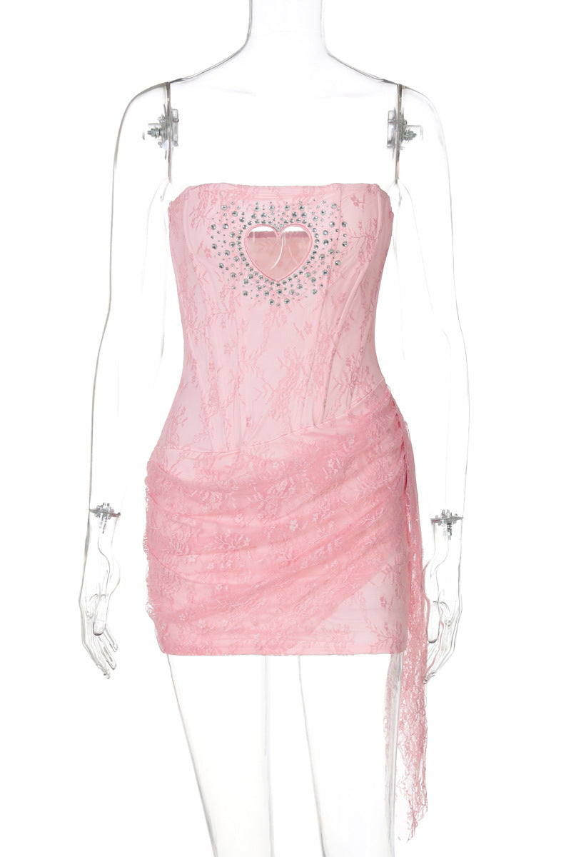 Heart Cutout Sleeveless Mini Dress