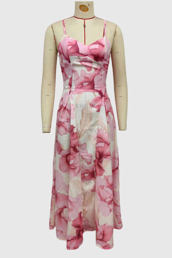 Floral Sleeveless Midi Dress