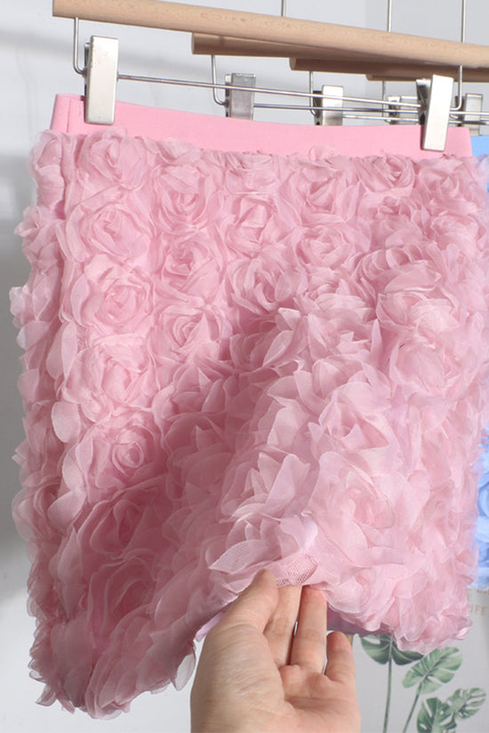 Floral Textured Mini Skirt