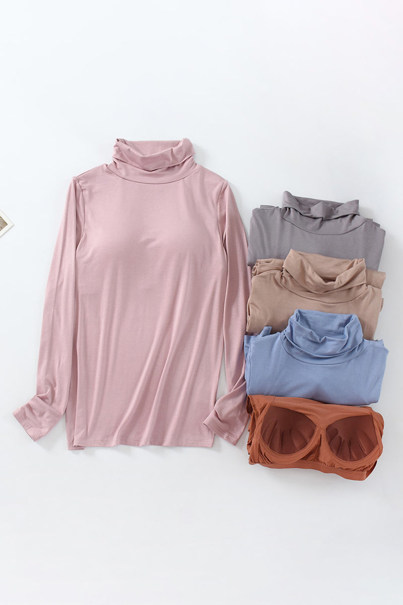 High Neck Long Sleeve Bodycon Top