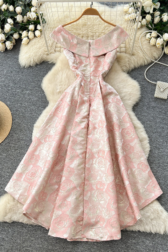 Off-Shoulder Floral Casual Dress