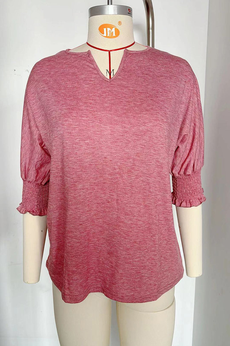 Chic V-Neck Puff Sleeve Top