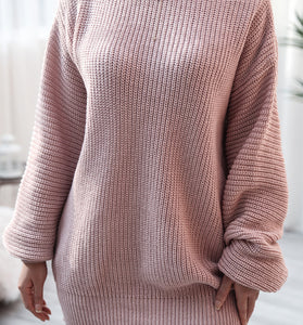 Off-Shoulder Knit Casual Dress