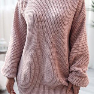 Off-Shoulder Knit Casual Dress