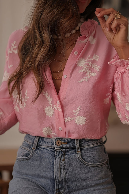 Floral V-Neck Blouse