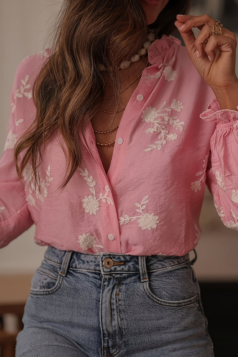 Floral V-Neck Blouse