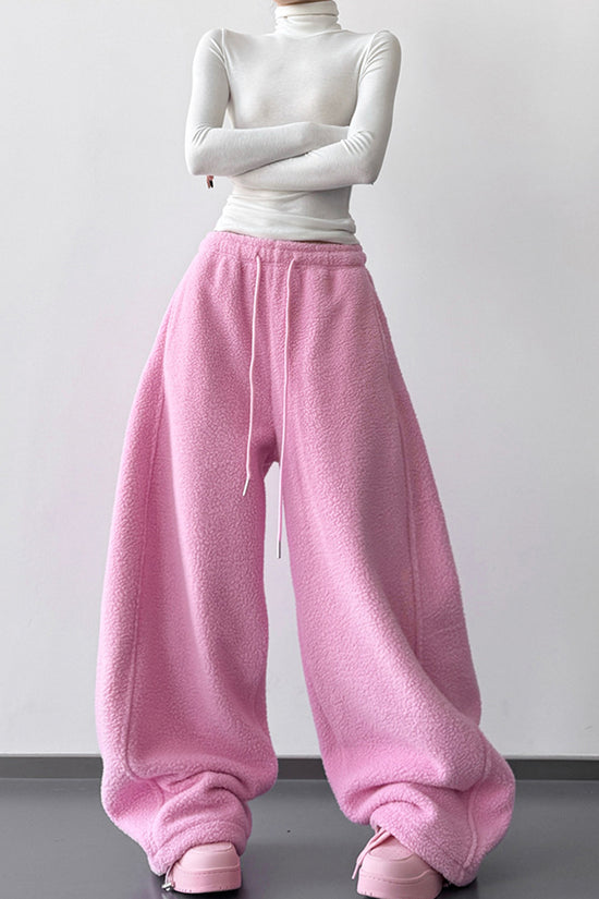 Oversized Drawstring Casual Pants