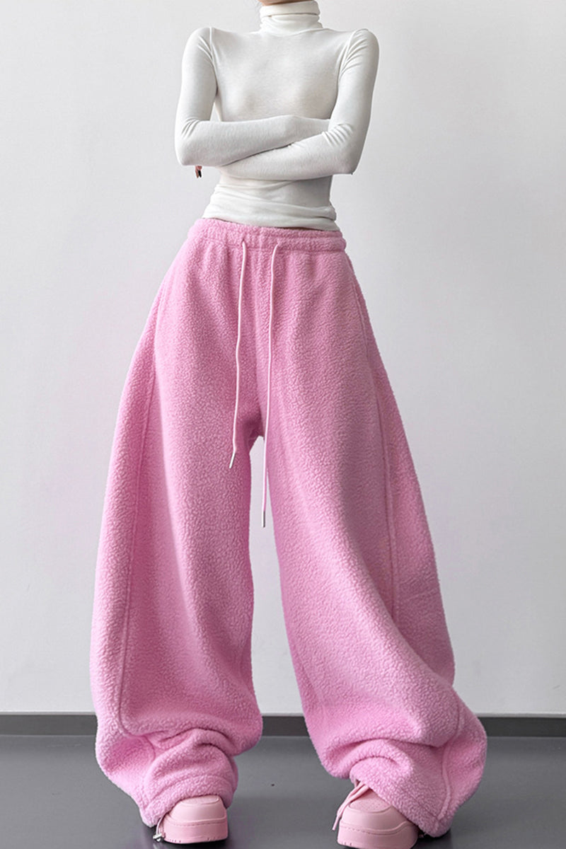 Oversized Drawstring Casual Pants
