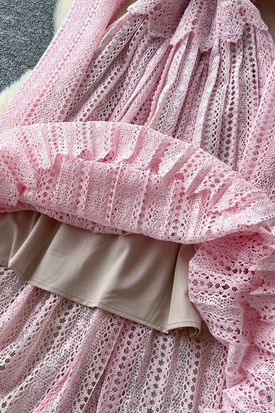 Elegant Long-Sleeve Lace Dress