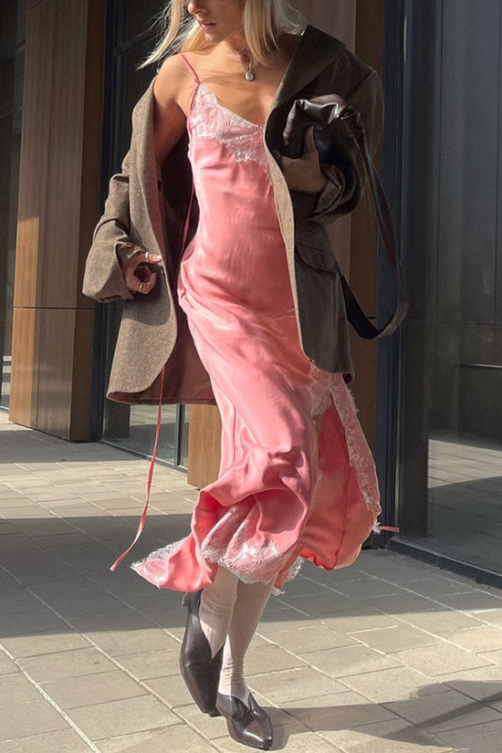 Lace Trim Sleeveless Dress