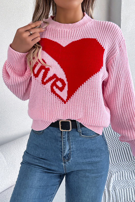 Heart Patterned Love Sweater