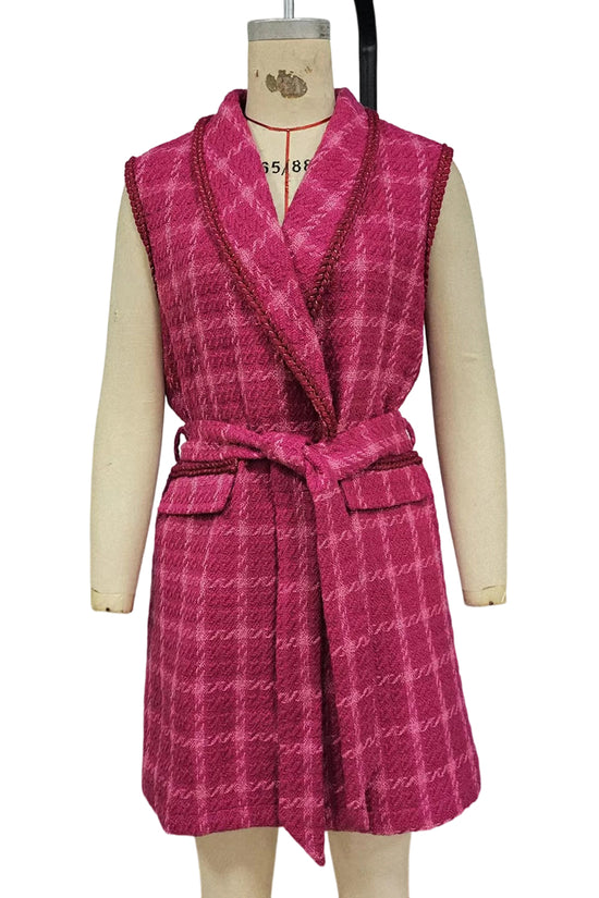 Chic Wrap Vest with Belted Design