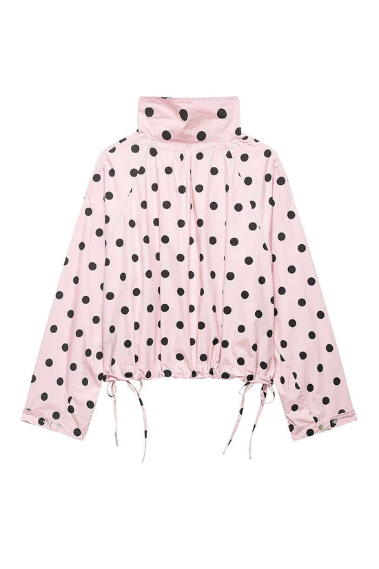 Polka Dot Collared Jacket