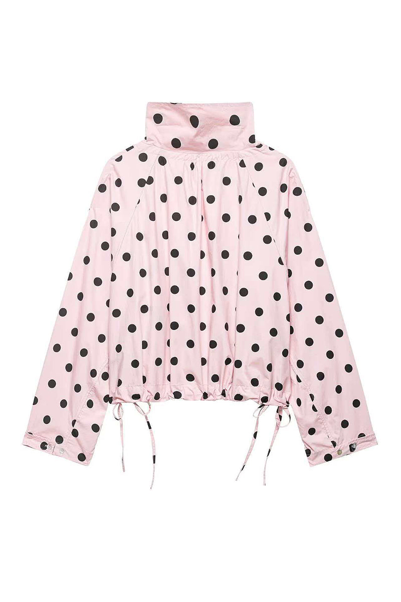 Polka Dot Collared Jacket