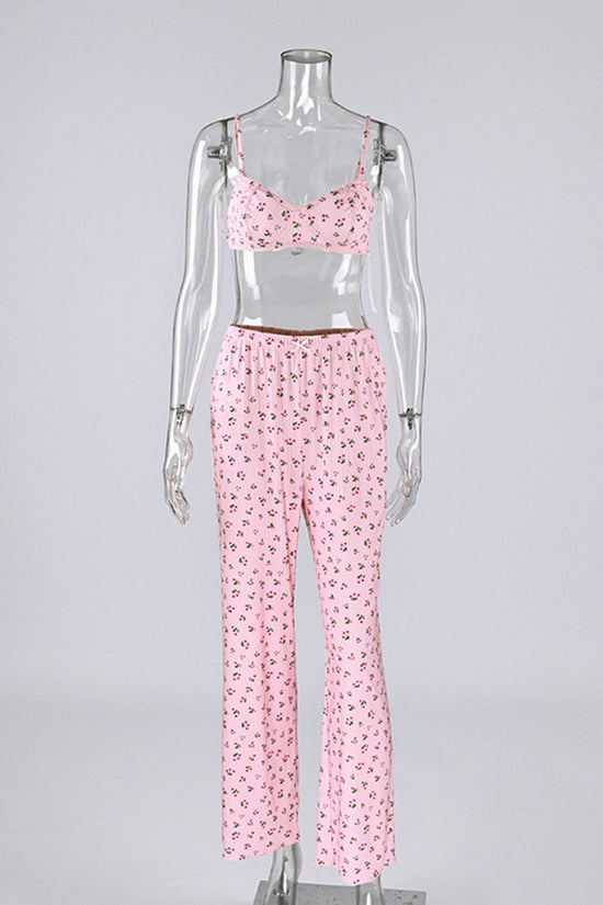 Floral Sleeveless Loungewear Set
