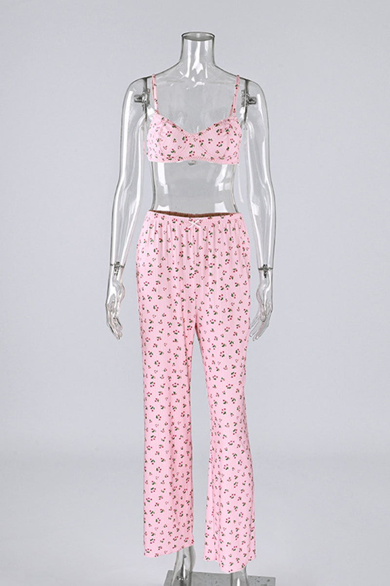 Floral Sleeveless Loungewear Set