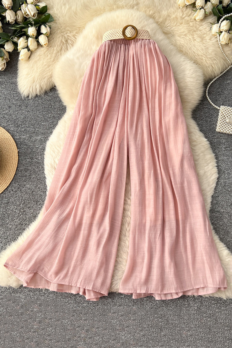 Elegant High-Waisted Wide-Leg Trousers