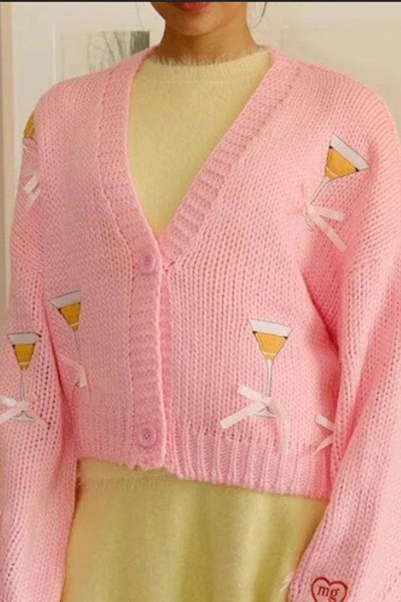 Cocktail Embellished Knit Cardigan