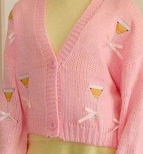 Cocktail Embellished Knit Cardigan