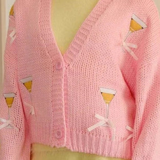Cocktail Embellished Knit Cardigan