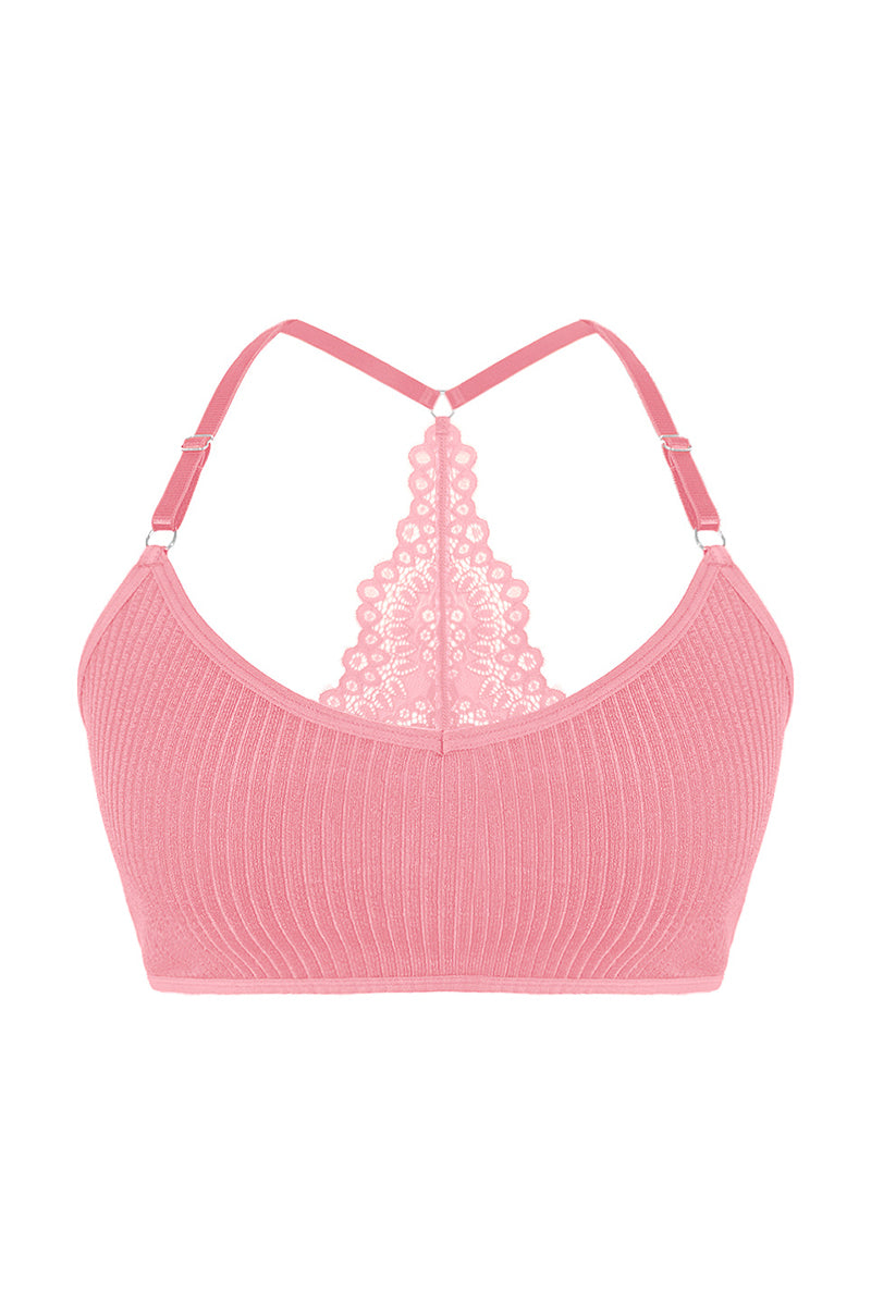 Lace Back Strappy Bralette