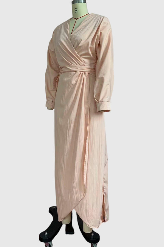 Elegant Draped Casual Maxi Dress