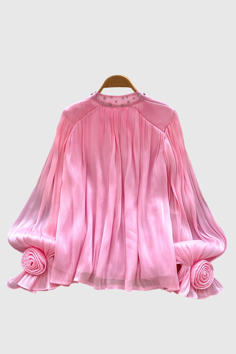 Embellished Flowing Sleeve Blouse