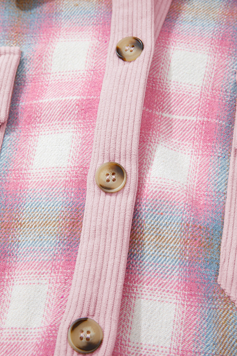 Casual Plaid Button-Up Shacket