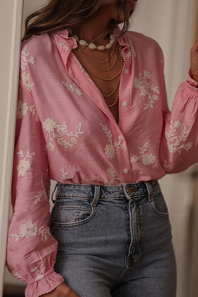 Floral V-Neck Blouse