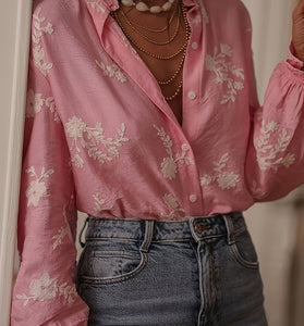 Floral V-Neck Blouse