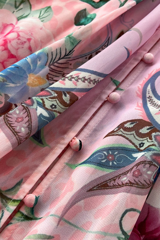 Floral Print Long Casual Dress