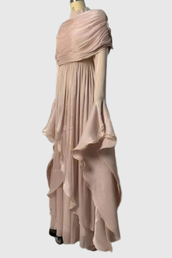 Elegant Draped Wrap Dress