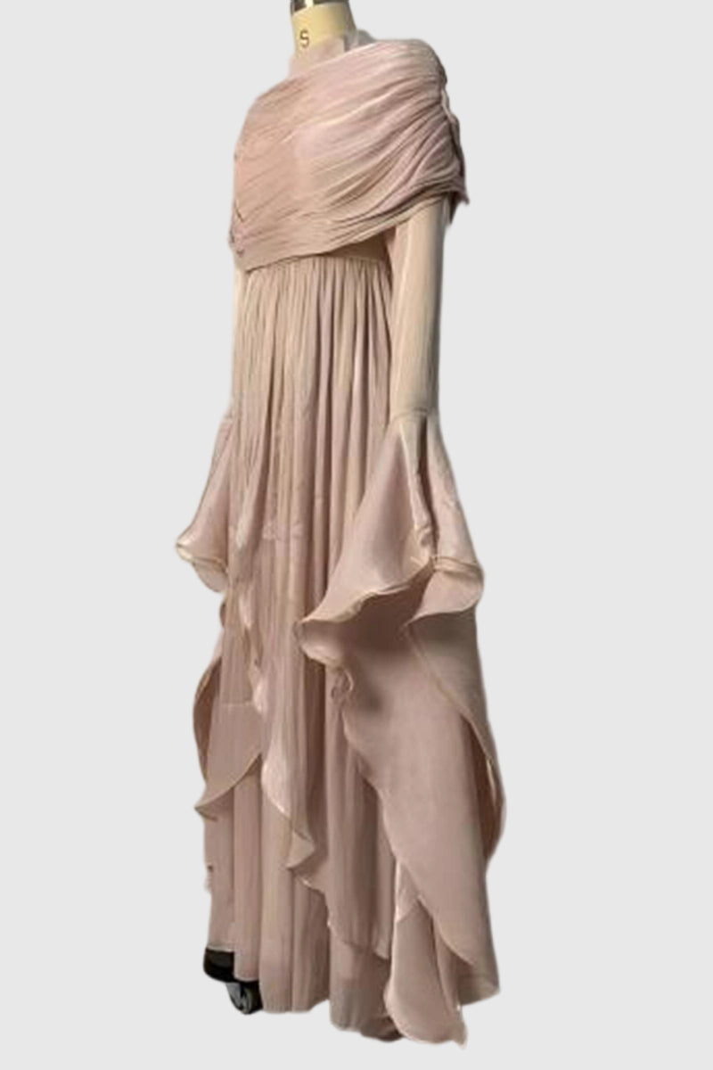 Elegant Draped Wrap Dress