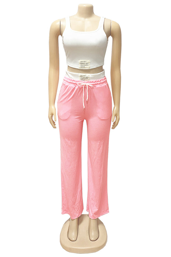 Trendy Activewear Set with Cropped Top