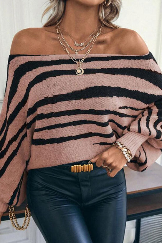 Striped Off-Shoulder Sweater