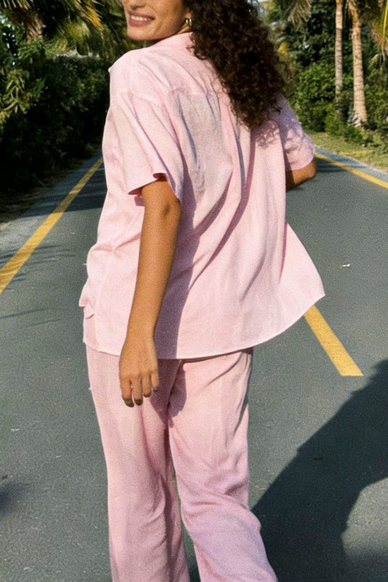 Relaxed Button-Up and Pants Set