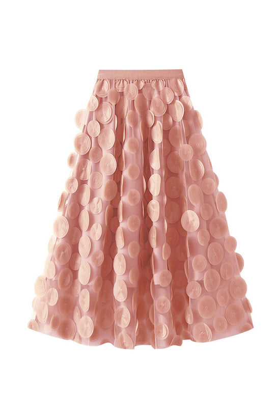 Polka Dot Circle Midi Skirt